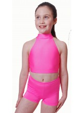Polo Dance Crop Tops Lycra - Shoulders Exposed (DD-STRAPCTOPL)