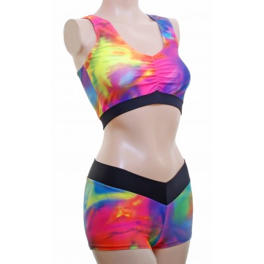 POLE DYNAMIX SHERBERT ROUCH TOP&HOTPANTS (#t2d/p2m)