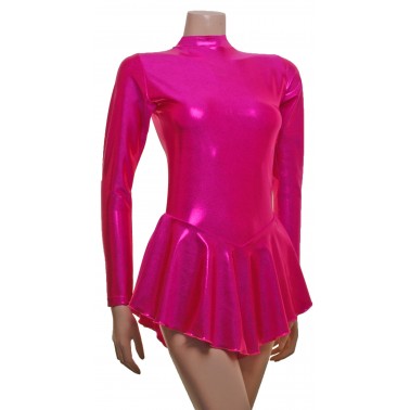 Penny Long Sleeve Short Dress Liquid Foil - Dance Leotards