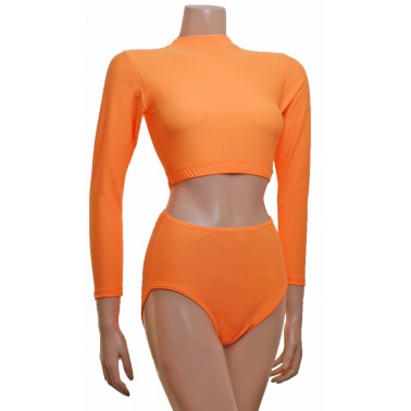 POLE DYNAMIX MANGO LONG SLEEVE POLO CROPTOP AND NIX SET