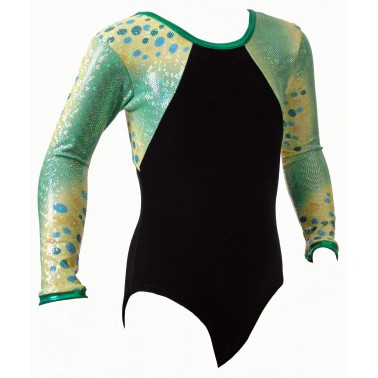 Perth Long Sleeve Gym Leotards - (#030b)