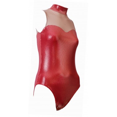 Polly Sleeveless Polo Bodystocking/Metallic Dance Leotard