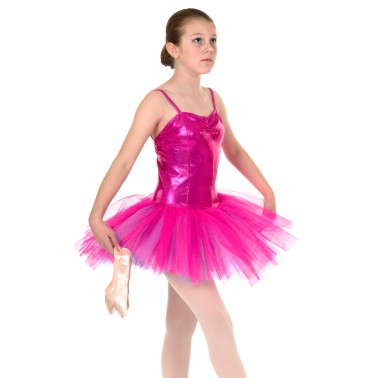 Classic Liquid Foil Cerise Tutu - 4 layers of net