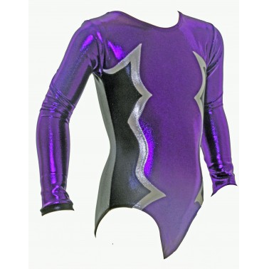 Cosmic Long Sleeve Gym Leotards - (#018d)