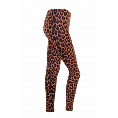 Footless Tights Lycra Leopard Print