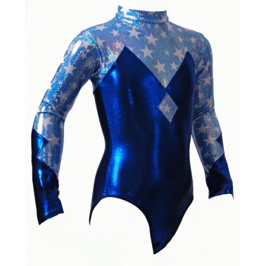 Diamond Long Sleeve Gym Leotards - (#020a)