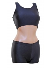 POLE DYNAMIX BASIC BLACK MERYL SET (#T19a/P12a) (DD-POLE DYNAMIX MERYL CROPTOPHOTPANTS)