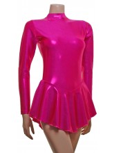 Penny Long Sleeve Short Dress Liquid Foil - Dance Leotards (DD--SHEEN)