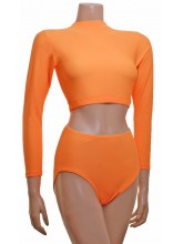 POLE DYNAMIX MANGO LONG SLEEVE POLO CROPTOP AND NIX SET (POLE DYNAMIX MANGOCOPYCOPY)