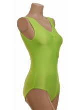 Angela Sleeveless Dance Leotard Flo Green Lycra (DD-ANGVCOPYCOPY)