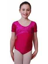 Simone Short Sleeve Dance Leotard Velvet/Lycra (DD-SIMVL)