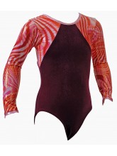 Perth Long Sleeve Gym Leotards - (#030a) (OLYM-PERTH-LS-1005)