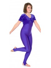 Zoe Short Sleeve Catsuit Velvet/Lycra (DD-ZOEVL)