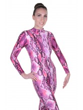 Elsa Pink Snake Print Catsuit (SHOW-ELSA- PINK SNAKE)