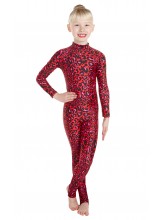 Elsa Red Leopard Print Catsuit (SHOW-ELSA-RED LEOPARD)