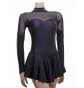 Skater Dress Black Lycra/Black Mesh S096i