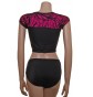 POLE DYNAMIX BLACK MERYL/TOFFEE PINK LYCRA OVERLAID WITH CONTOUR LACE