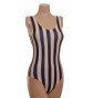 Nicola Sleeveless Dance Leotard Lycra Black/White Stripe