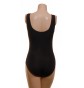 Nicola Sleeveless Dance Leotard Matt Black Lycra