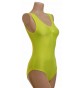 Angela Sleeveless Dance Leotard Flo Yellow Lycra