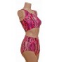 POLE DYNAMIX PINK SNAKE SET MUSCLE BACK CROPTOP/HIGH WAIST NIX