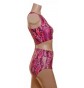 POLE DYNAMIX PINK SNAKE SET MUSCLE BACK CROPTOP/HIGH WAIST NIX