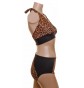 POLE DYNAMIX LEOPARD CROPTOP AND NIX HALTER NECK SET