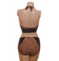 POLE DYNAMIX LEOPARD CROPTOP AND NIX HALTER NECK SET