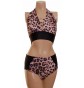 POLE DYNAMIX CLOUDED LEOPARD CROPTOP AND NIX HALTER NECK SET