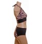 POLE DYNAMIX CLOUDED LEOPARD CROPTOP AND NIX HALTER NECK SET