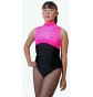 Polly Sleeveless Polo Dance Leotard Velvet/Black Lycra