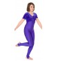 Zoe Short Sleeve Catsuit Velvet/Lycra