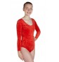 Keely Long Sleeved Dance Leotard Velvet