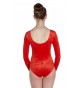 Keely Long Sleeved Dance Leotard Velvet