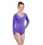 Keely Long Sleeved Dance Leotard Velvet