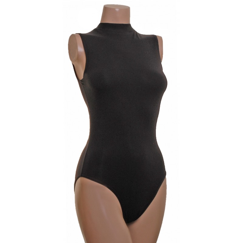 POLLY Leotard Sleeveless Polo Keyhole Back Lycra Flo Colours