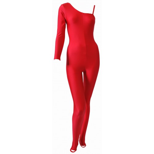 one shoulder catsuit