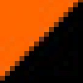 velvet/lycra-2 - Flo Orange Top/Black Bottom  ()